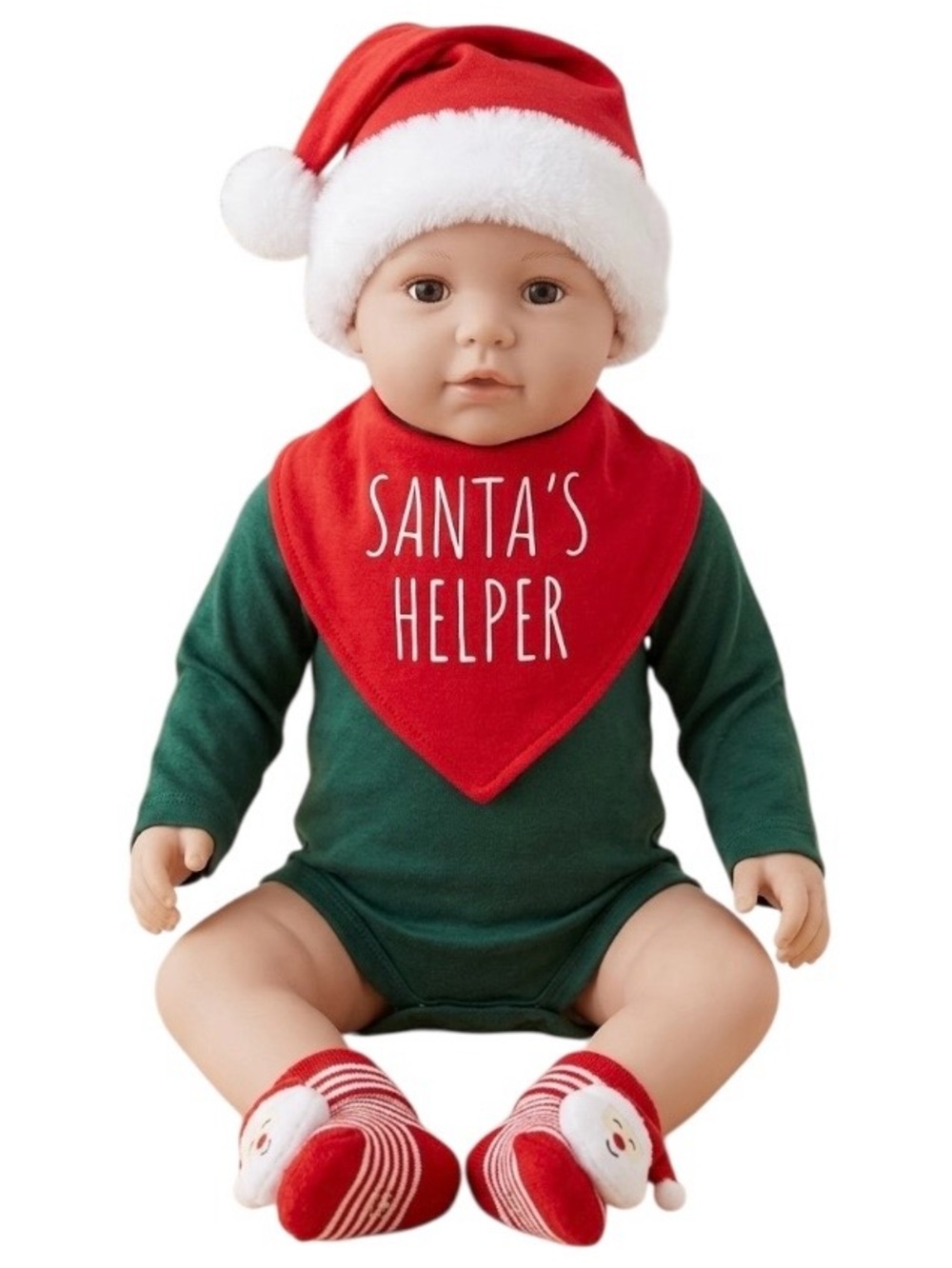Baby Gear 3pc. “Santa’s Helper” Christmas Set (NWT) (Baby 0-12 M)
